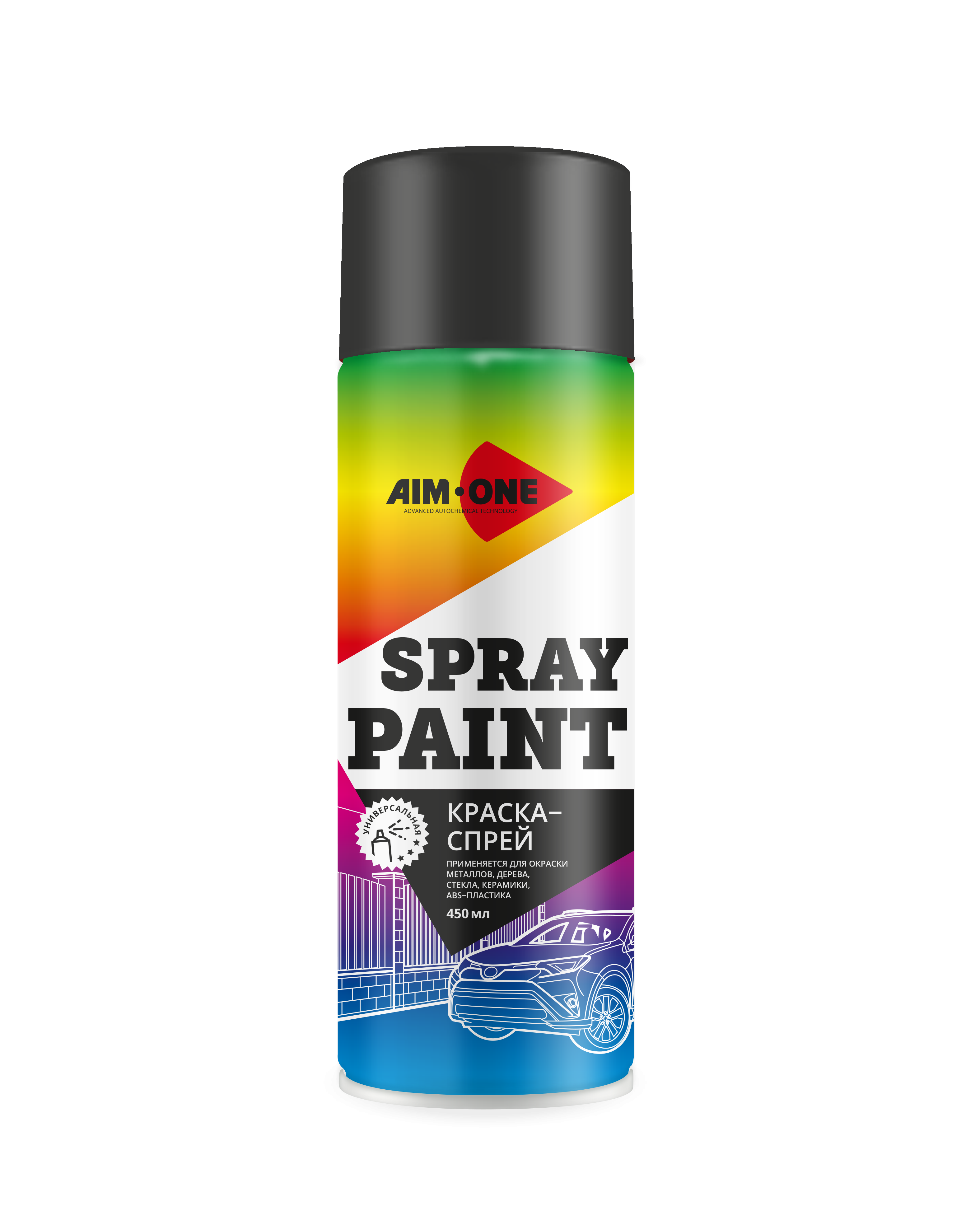 Spray paint black